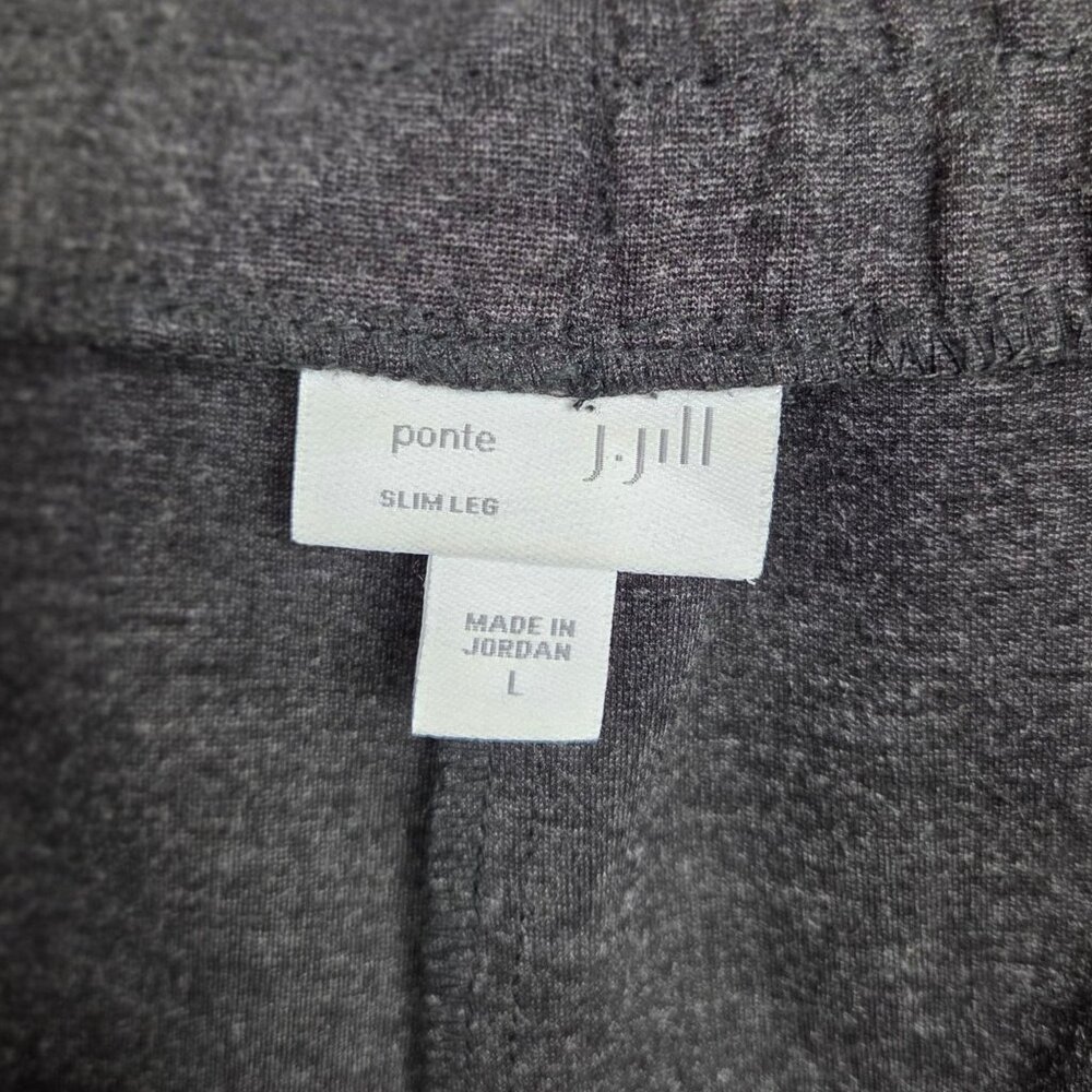 J Jill Ponte Slim Leg Pants Womens Large‎ Gray Pull On High Rise - Picture 7 of 9